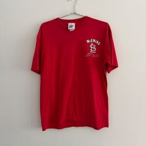 Vintage 1999 Joy Athletic St Louis Cardinals Mark McEwing 47 T-Shirt Red L